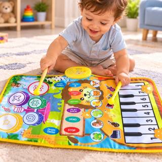 Piano Tapete Musical 80 CM Infantil Com Som Para Criança