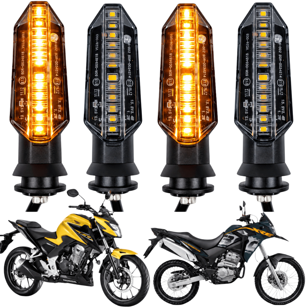 Kit 4 Pisca de Led Honda Adv 150 2021 2022 2023 2024 Twister Cb 300F 2021 2022 2023 2024