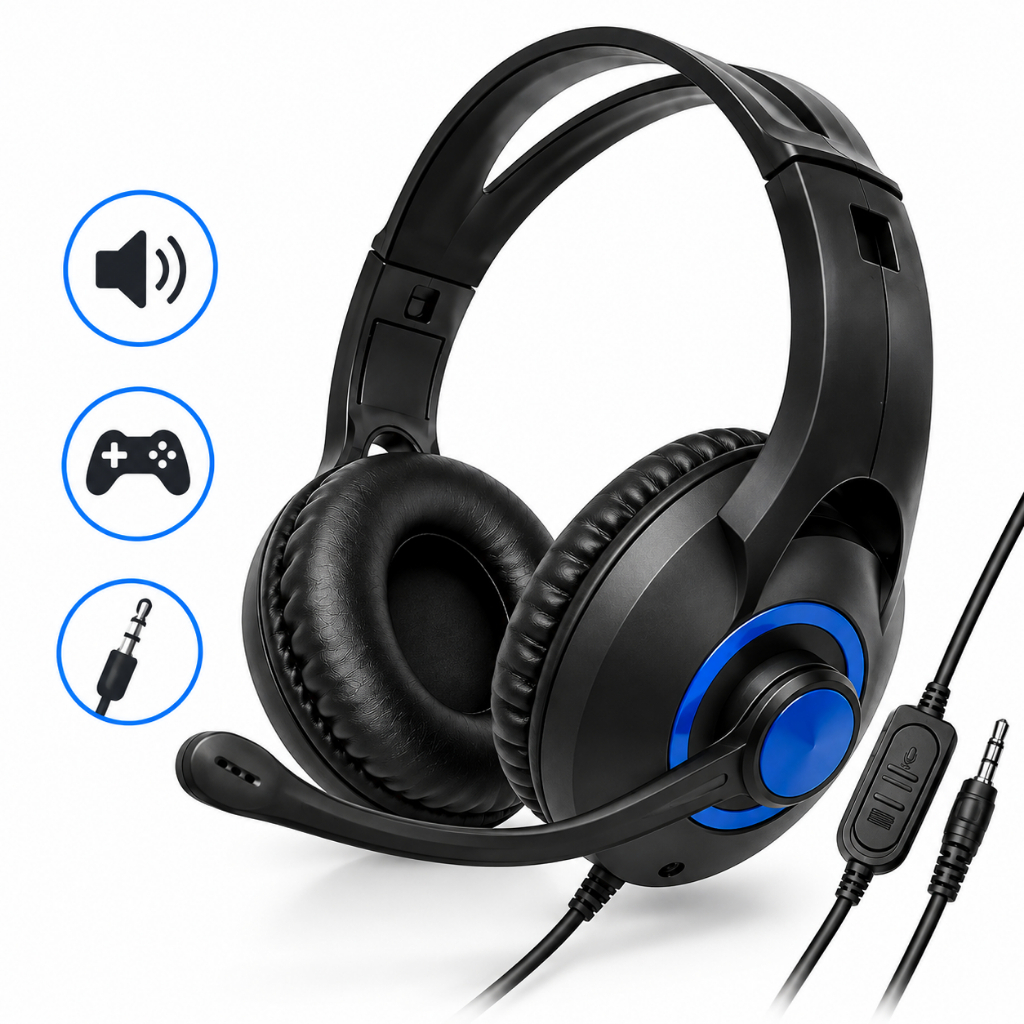 Fone de Ouvido Com Fio Lehmox Original Headphone Gamer Para Pc Ps4 Xbox One