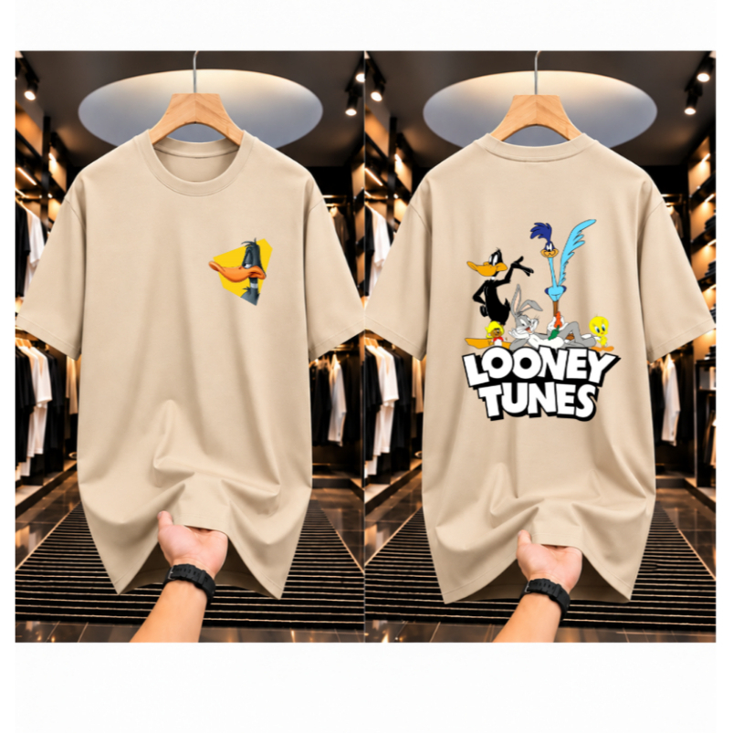 Camiseta Patolino Oversized Suedine Looney Tunes Estampada  Streetwear