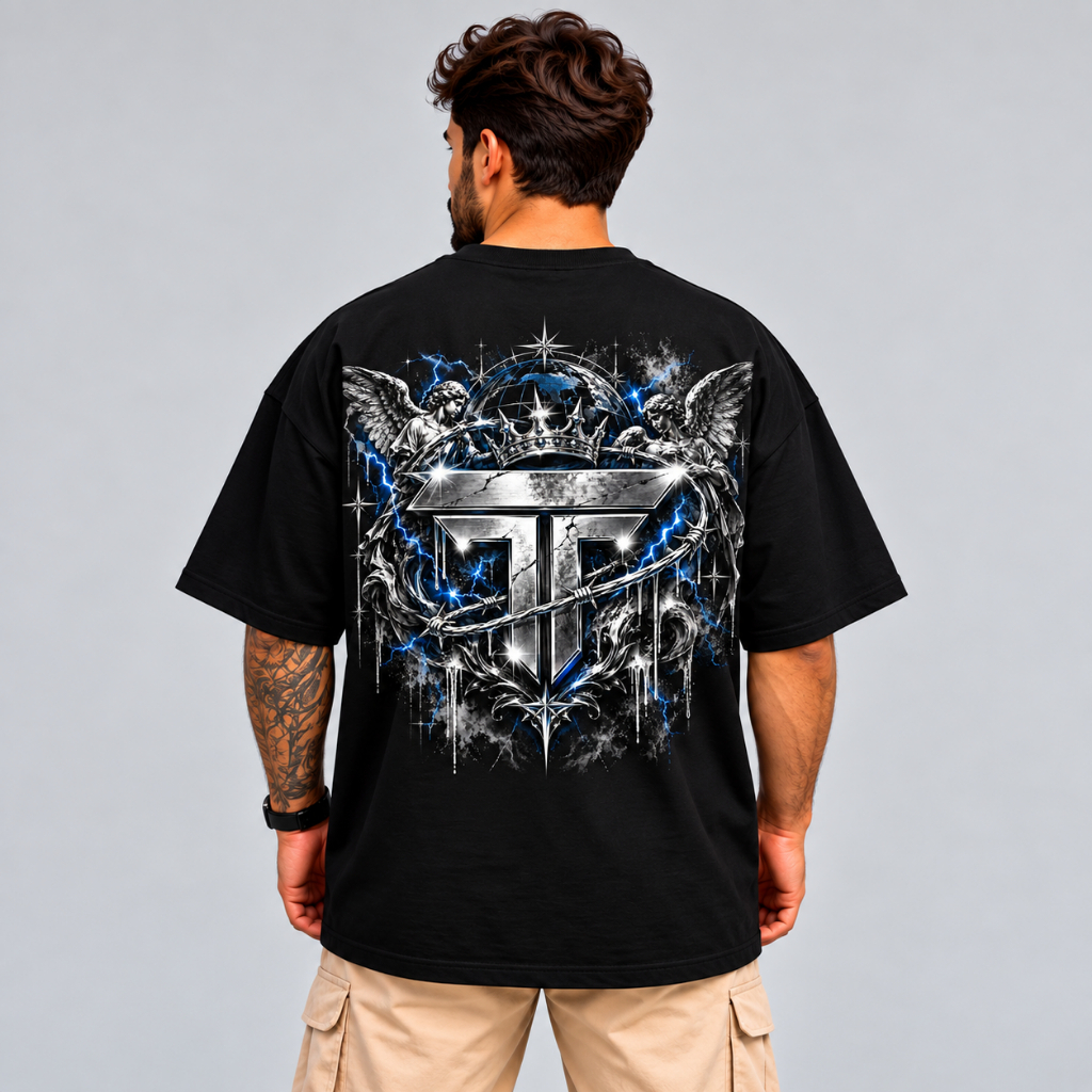Camiseta Masculina Oversized Streetwear exclusiva estampa grande nas costas 100% Algodão Premium Envio Imediato
