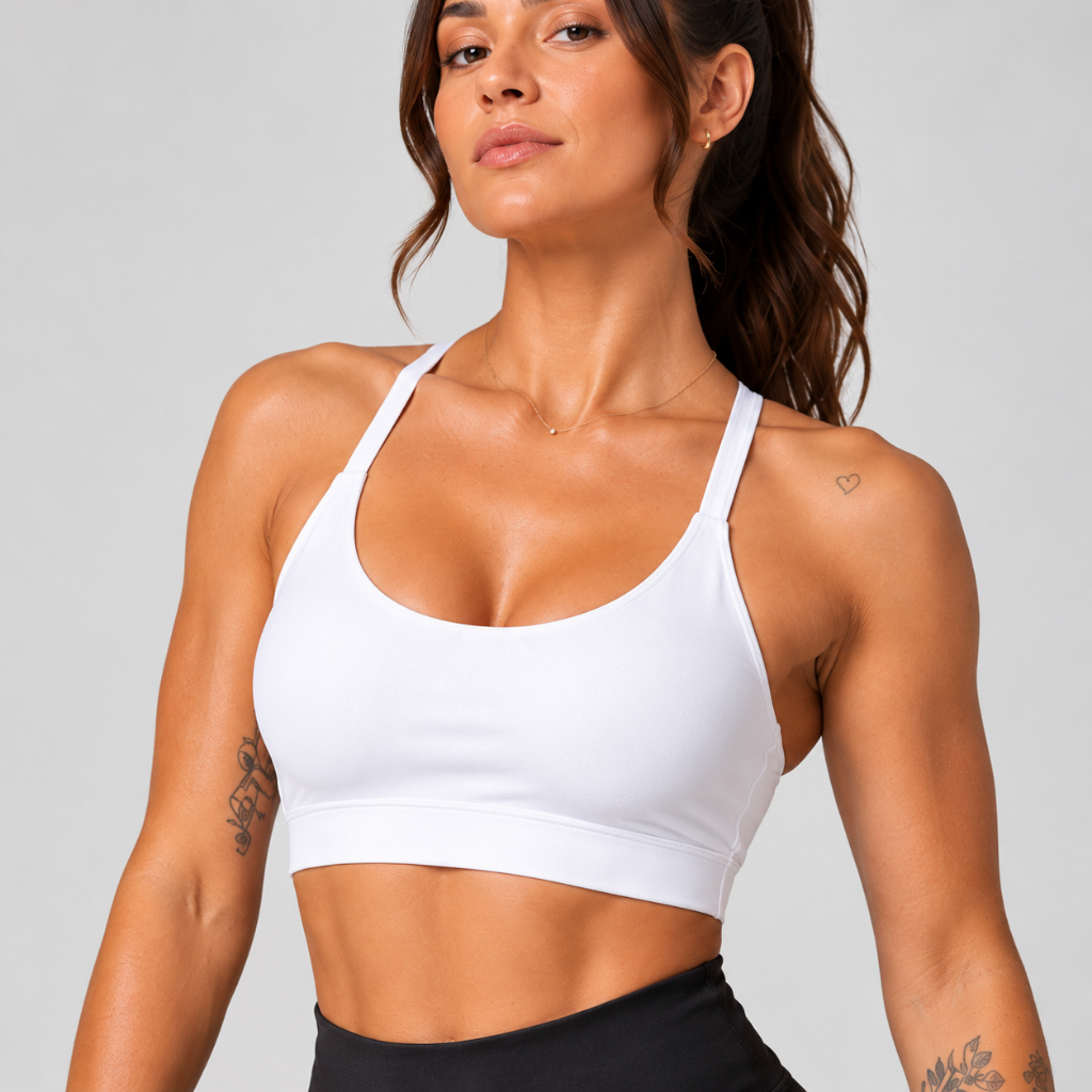 Top Fitness Feminino Poliamida Com Entrada de Bojo | Alta Sustentação e Conforto para Academia