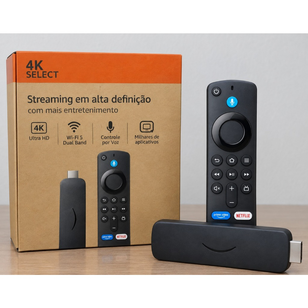 Amazon Fire Tv Stick 4k Select Cntrole 8gb Com Alexa Black Voice Preto De VozAmazon Fire Tv Stick 4k Select Cntrole 8gb