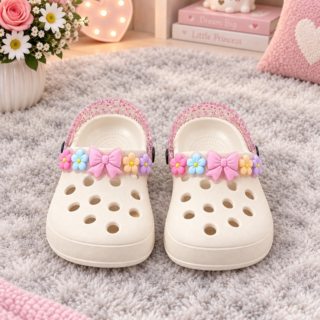 Babuche Chinelo Infantil Feminina Leve  super Delicada Confortável Macia Resistente Antiderrapante Calce Fácil escolar