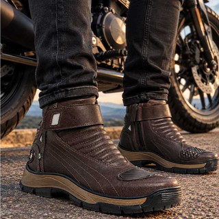 Bota Masculina Coturno Masculino Estilo Motociclista Bota Adventure Solado Costurado Detalhe Refletivo