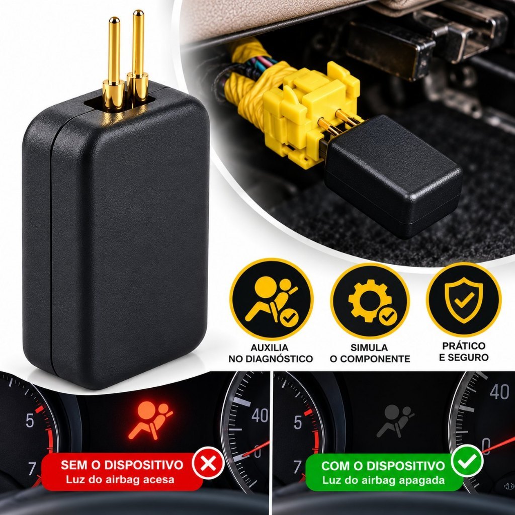 Simulador e Emulador de Airbag Universal - Compatível com Todas as Marcas