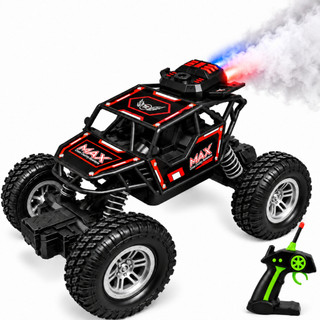 Carrinho Controle Remoto 4x4 com Fumaça Led Off Road Brinquedo Recarregável USB Infantil Menino