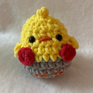 Calopsita Pelúcia Amigurumi Fio Pelúcia Fofinho Macia Decoração Passarinho Crochê