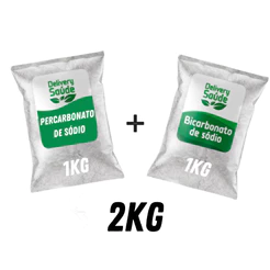 Percarbonato de Sódio 1kg + Bicarbonato de Sódio 1Kg Limpeza Profunda 100% Puro limpeza em geral clareador de roupa