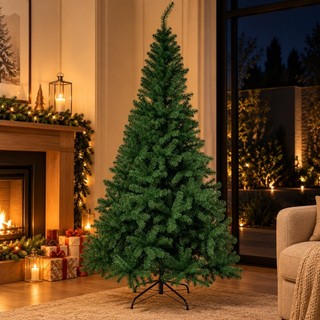 Árvore Natal Pinheiro Canadense 210cm Cheia Luxo 1480 Galhos Grande Luxuosa