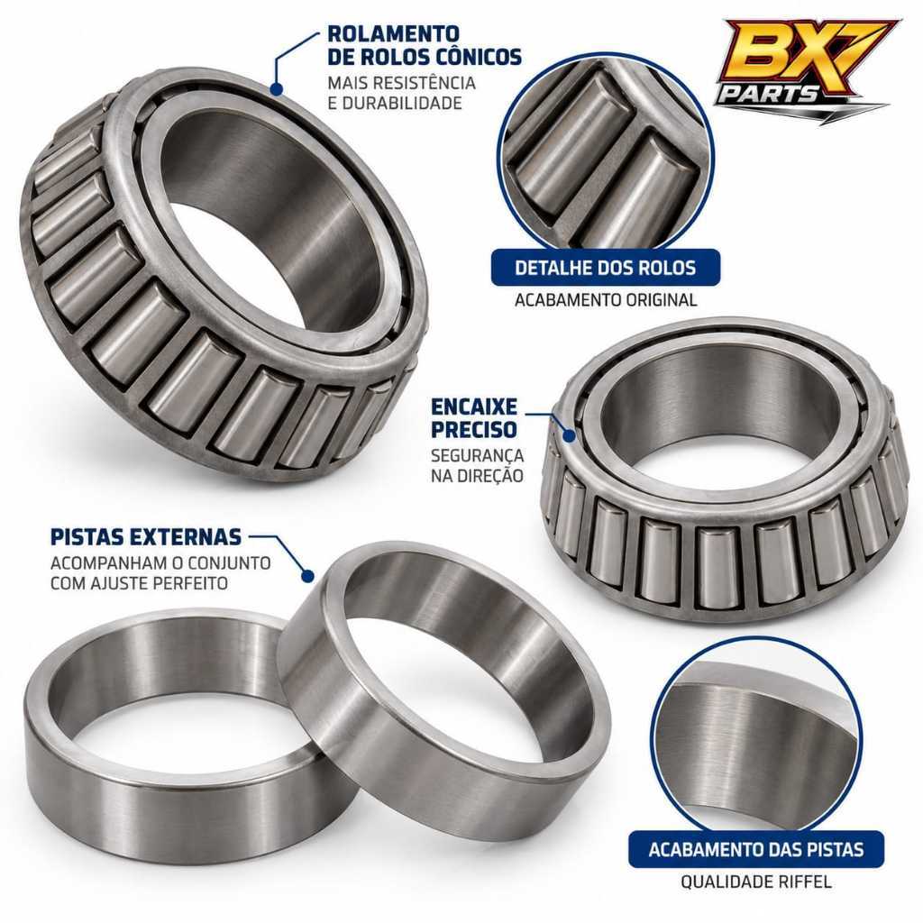 CAIXA DIRECAO RIFFEL CONICA BROS 125/ BROS 150/ BROS 160/ NX 400 FALCON/ XRE 190/ XRE 300 — imagem 2 de 2