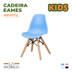 Cadeira Infantil Charles Eames Polipropileno Colorida para Crianças para Brinquedoteca Quarto e Recreação