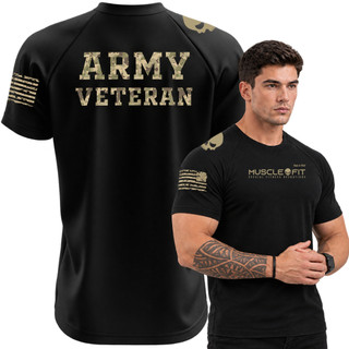 Camiseta Original Masculina Dry Fit Army Veteran Treino Bope Caveira Militar Muscle Fit