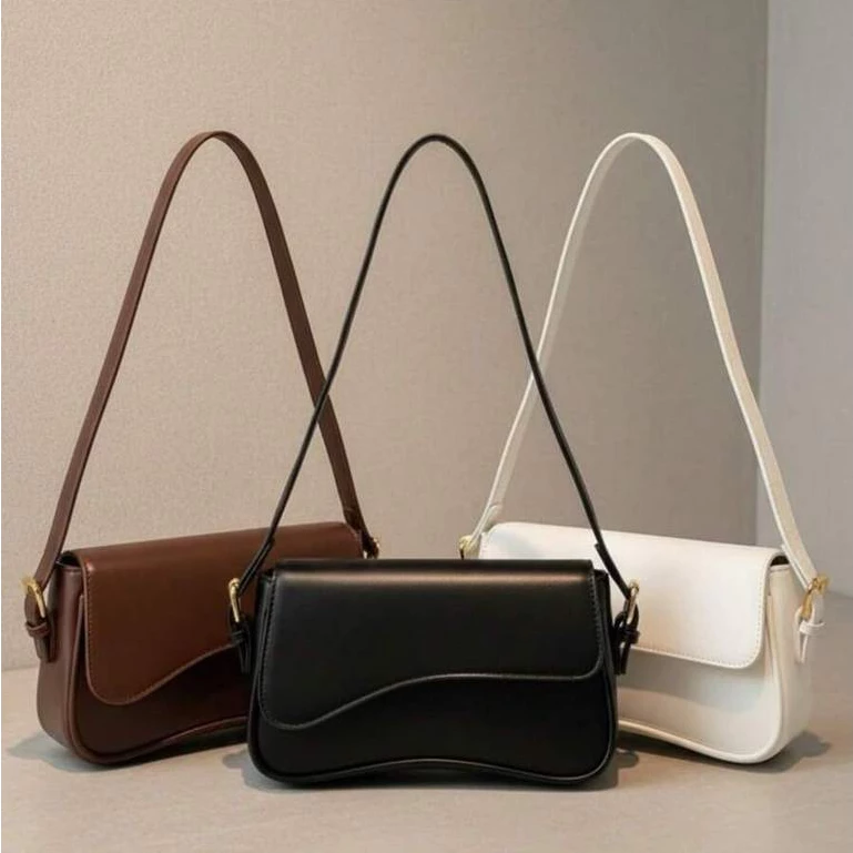 Kit 3 Bolsa feminina Assimétrica com regulagem nas alças de ombro para alça curta, versatil  e elegante para o dia a dia — imagem 1