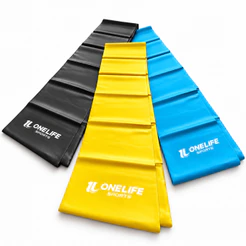 Kit 3 Faixas Elásticas com Níveis de Resistência para Fisioterapia, Reabilitação, Fitness e Exercícios em Casa