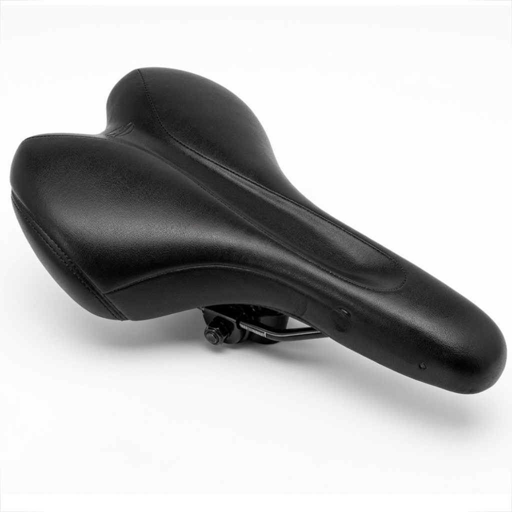 Selim Bike Confortável Aro 29 Mtb Com Carrinho Banco Preto Speed Super Confortável Ciclismo 250mm