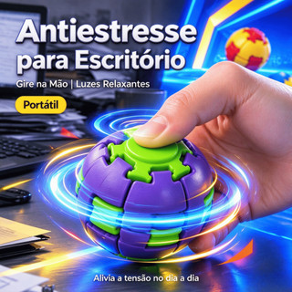 Spinner Blind Box 2 Em 1 Gira Pressione Brilha Luz Dinâmicas Rolamento Metal Anti Estresse