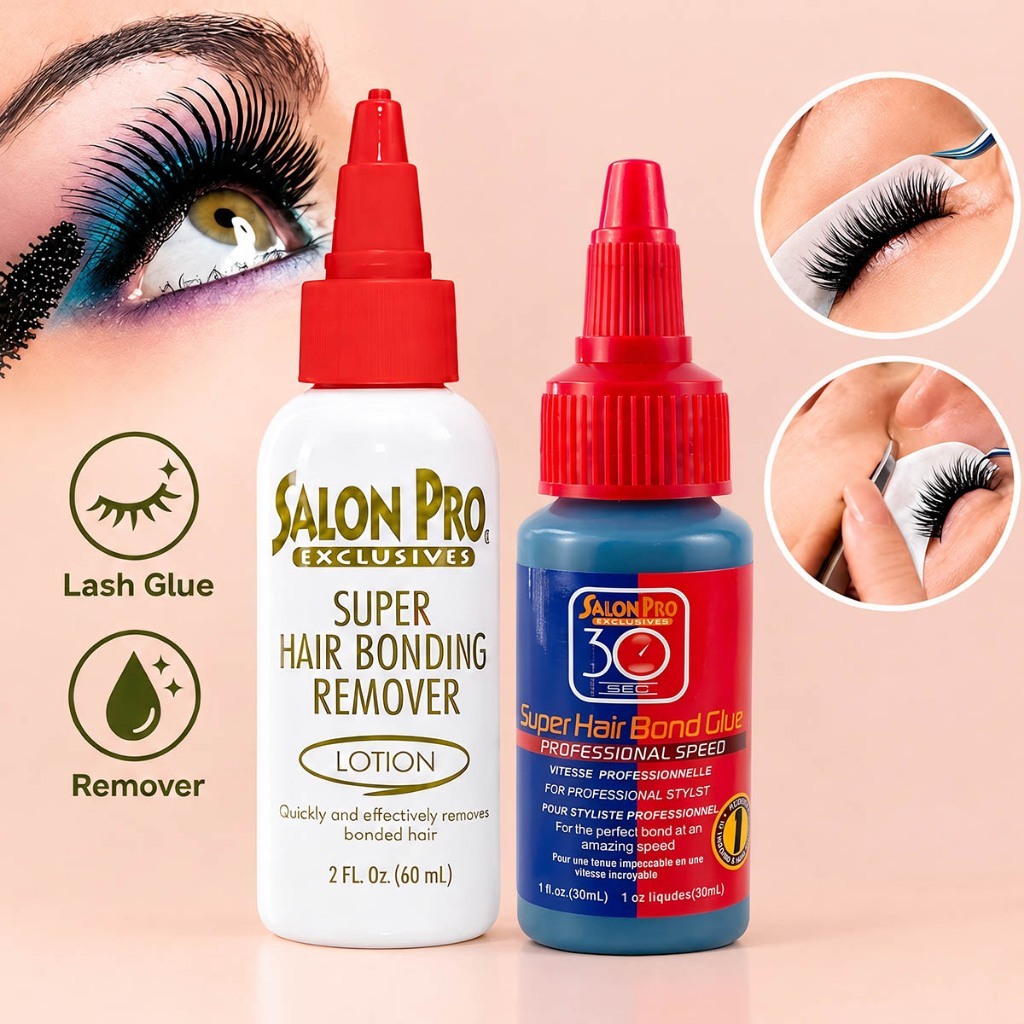 Kit Cola para Extensão de Cílios + Removedor Profissional, Secagem Rápida, Alta Fixação,Para Fio a Fio, Uso Profissional