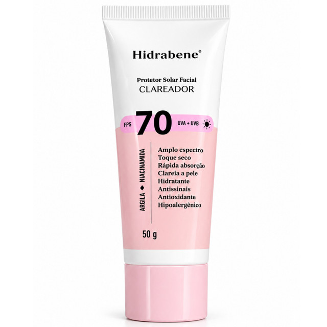 Protetor Solar Facial Hidrabene FPS 70 Toque Seco - 50g