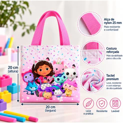 bolsinha Casa Mágica da Gabby 20 cm Lembrancinha festa infantil GABY gabi