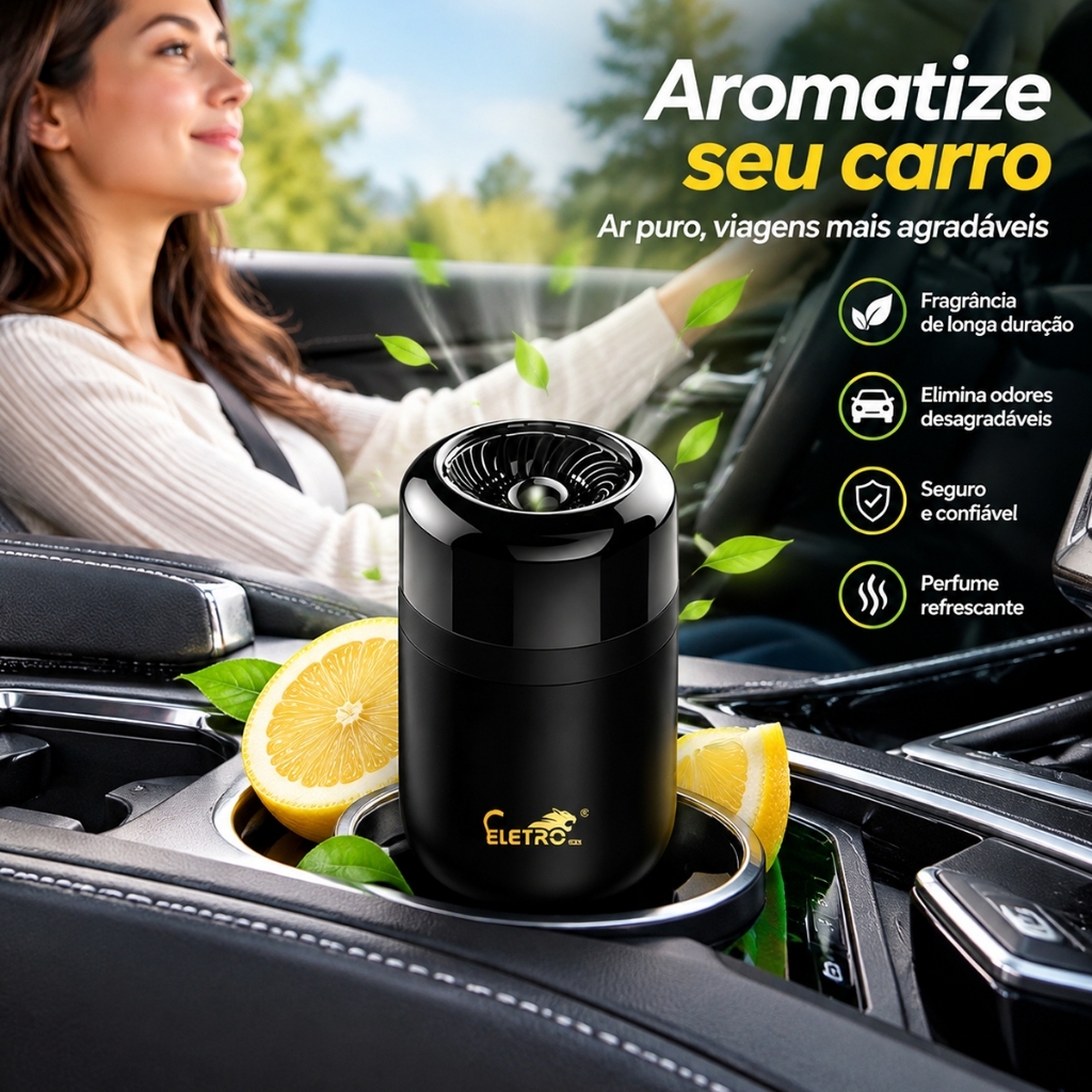 Eletromex Perfume para Casa Banheiro Carro GEL doce e encantador cheirinho de carro difusor Automóvel