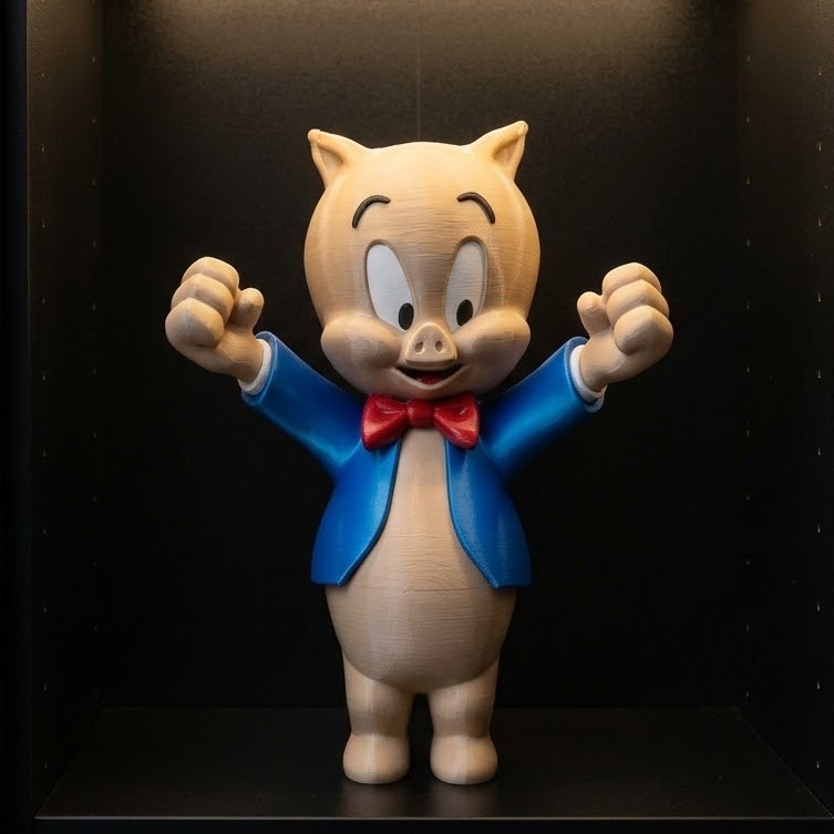 Boneco Gaguinho Looney Tunes – Porky Pig Colecionável action figure