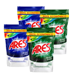 Lava Roupas Líquido Ares Action Blue Pouch 900ml Roupas Brancas e Coloridas