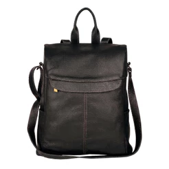 Mochila Bolsa De Couro Legitimo Feminina Anti Furto