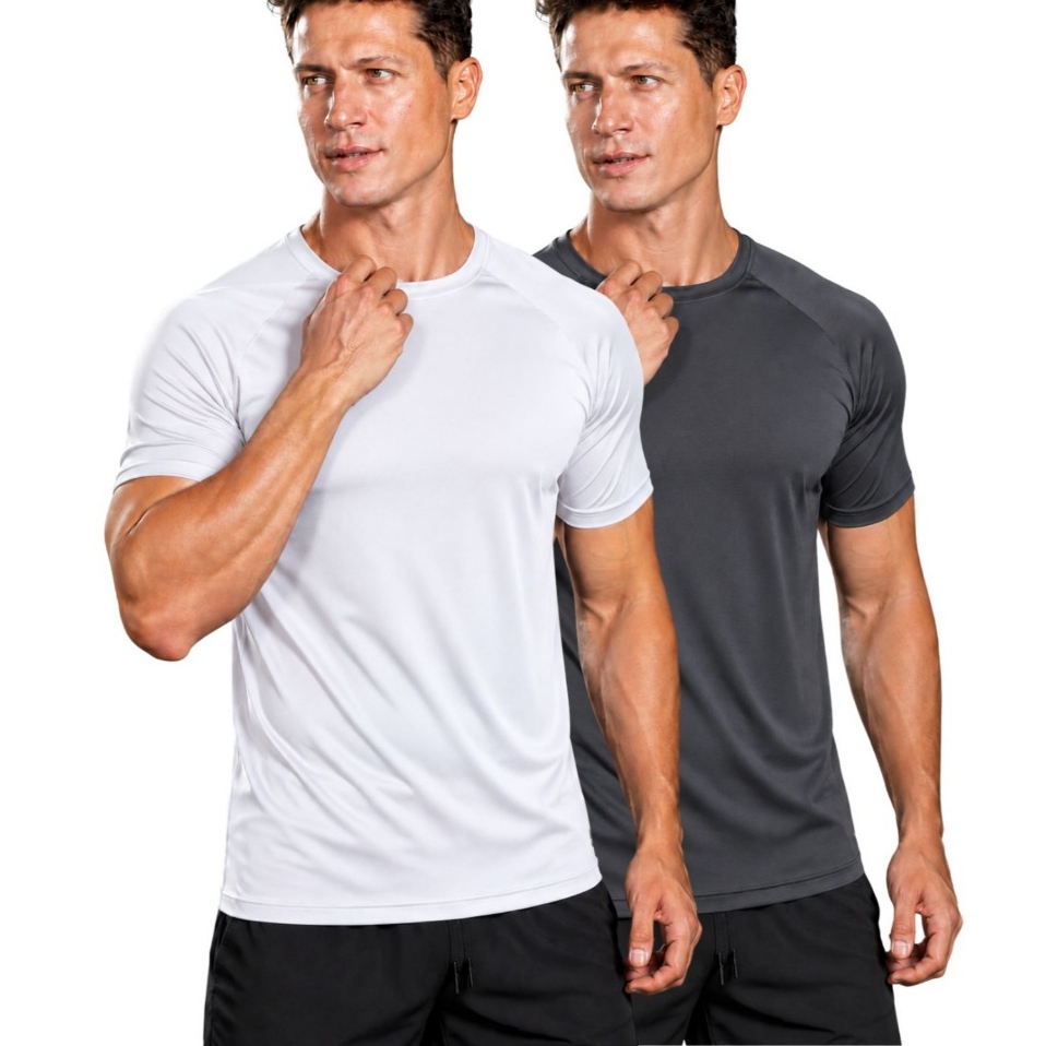 Kit 2 Camisetas Masculina Dryfit com elastano Manga Raglan Uv Academia Corrida Trilha Praia Pesca Rapel Casual Dia a dia