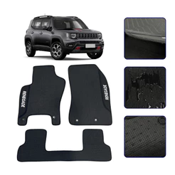 Jogo de Tapete Emborrachado para Renegade 2015 a 2027 Todos os Anos Kit Automotivo