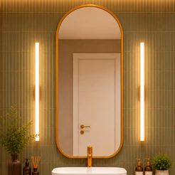 Espelho Lopazzi Grande Corpo Inteiro Base Reta Moldura Alumínio Quarto Sala Hall Pinterest 110x50cm