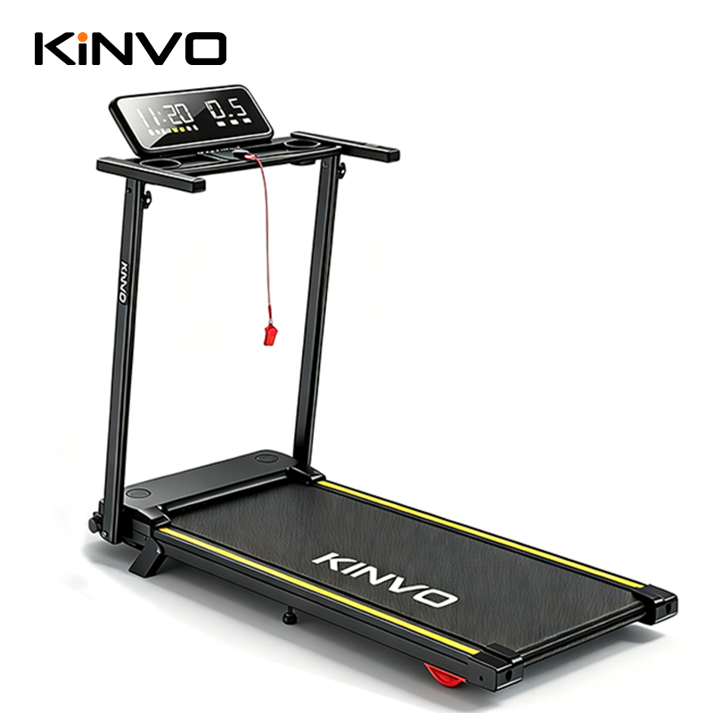 KiNVO Esteira Elétrica Dobrável Profissional, Velocidade De 12 km/h, Inclinação De 10,5%, Max 130 kg.Tela LED