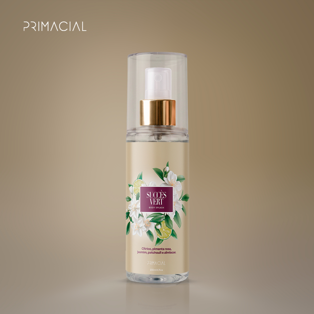 BODY SPLASH FEMININO SUCCÈS VERT 200ML - PRIMACIAL PERFUME FLORAL CITRICO