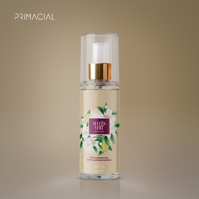 BODY SPLASH FEMININO SUCCÈS VERT 200ML - PRIMACIAL PERFUME FLORAL CITRICO