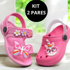 Kit Infantil 2 Pares Infantil Menina Papete Feminina Leve Confortável