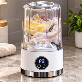 Mini Máquina de Lavar Portátil 1000ml – Lavadora Compacta USB para Roupas Íntimas, Meias e delicada