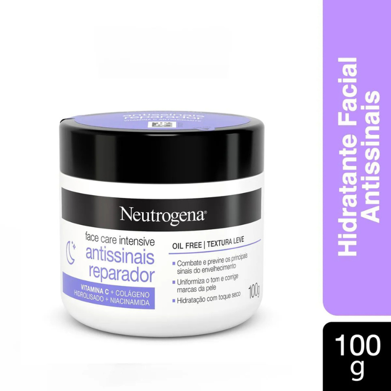 Creme Facial Neutrogena Face Care Intensive Antissinais reparador com 100g