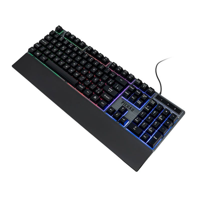 Teclado Gamer Pichau Venus E1, Rainbow, ABNT2, Preto, PCH-VNSE-RBW01