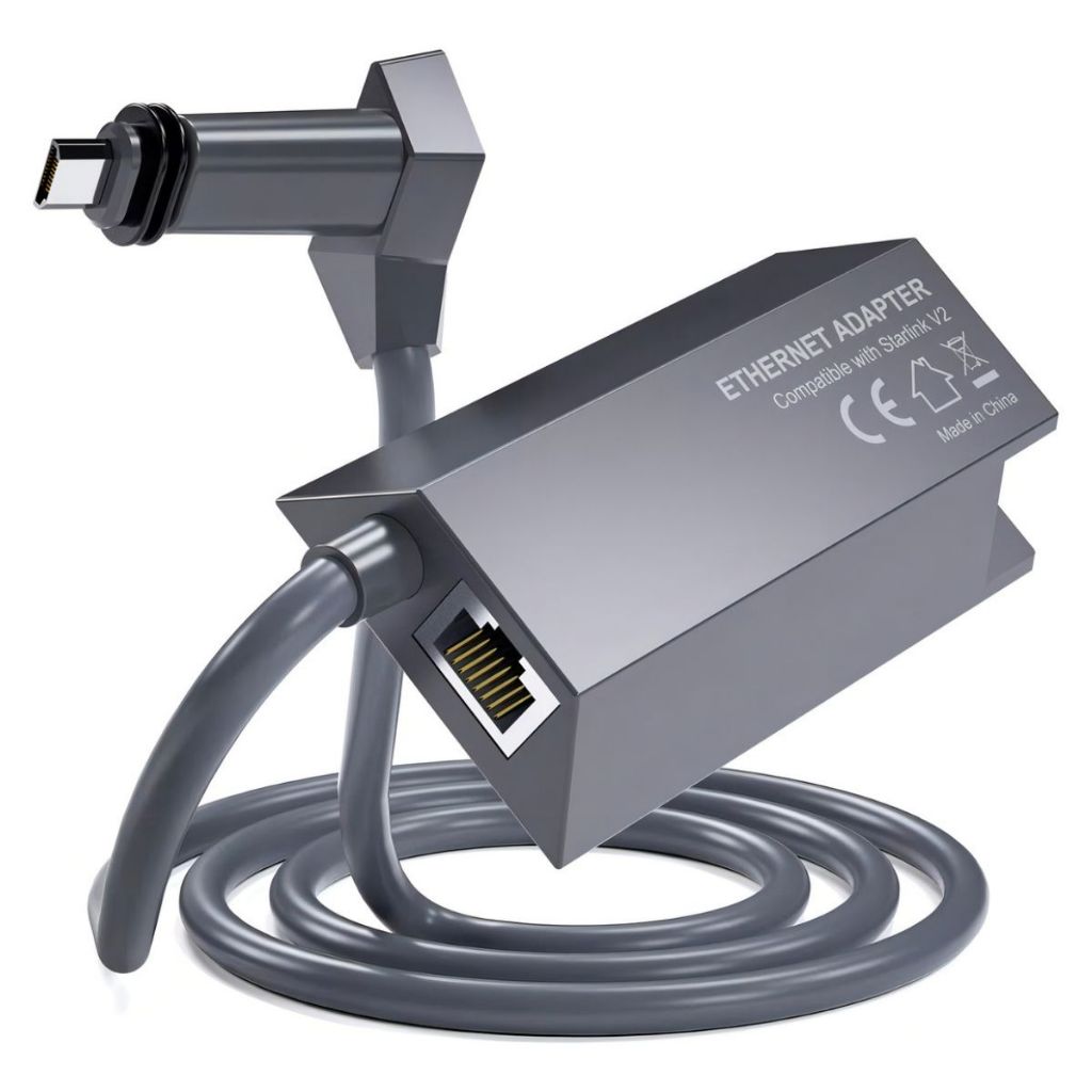Adaptador Starlink V2 Ethernet Rj45 Internet Satélite 1200 M