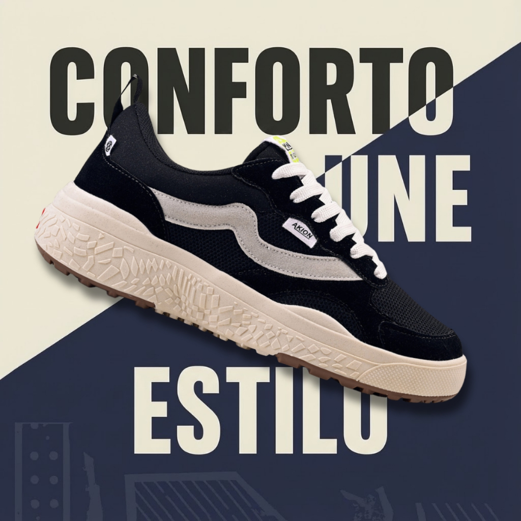 Tênis Neo Akion Masculino Casual Street Confortável Resistente Para Caminhada Passeio e Skate