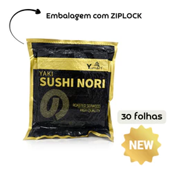 Alga Nori 30 Folhas Para Sushi, Temaki e Hot Roll – 100% Natural e Crocante – Melhor Custo-Benefício