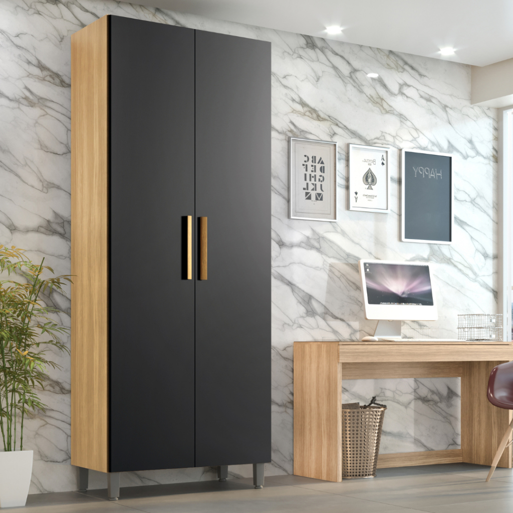 Armário De Escritório Melissa 2 Portas 5 Prateleiras 2,24m em Oferta na Shopee