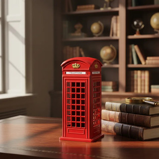 Enfeite Cofre Cabine Londres de Metal