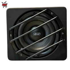 Caixa Amplificada Subwoofer Knup 100W | 8 Polegadas Quadrada com Tela de Proteção