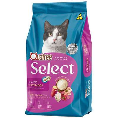 Ração Quatree Select Gato Castrado Mix 3 kg