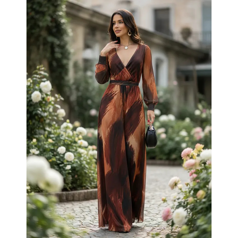 Macacão Longo Feminino Elegante Tendência 2026 que Valoriza o Corpo Estoque Limitado em Oferta na Shopee