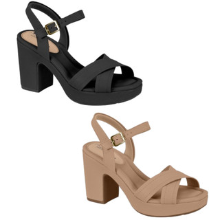 Sandalia Salto Meia Pata Confortavel Para Trabalho Modare 7203.110