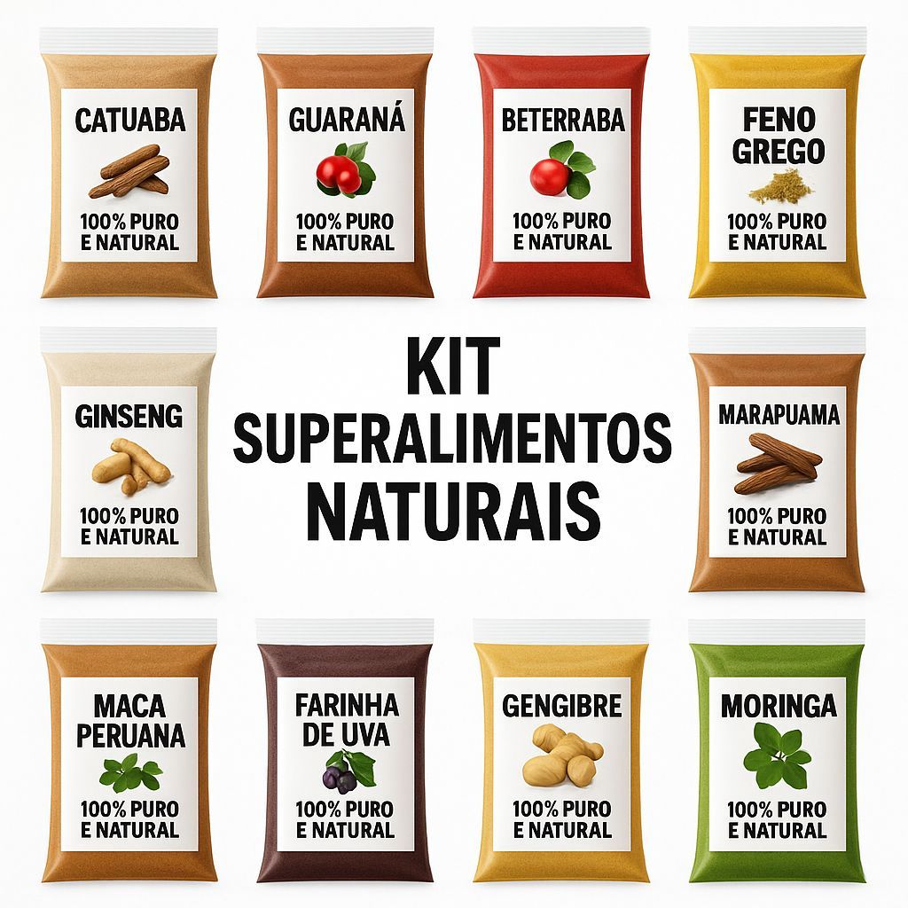 Pré Treino 10 Itens Energético Pó - Beterraba, Feno, Ginseng, Gengibre, Maca, Guaraná, Catuaba, Marapuama, Uva, Moringa em Oferta na Shopee