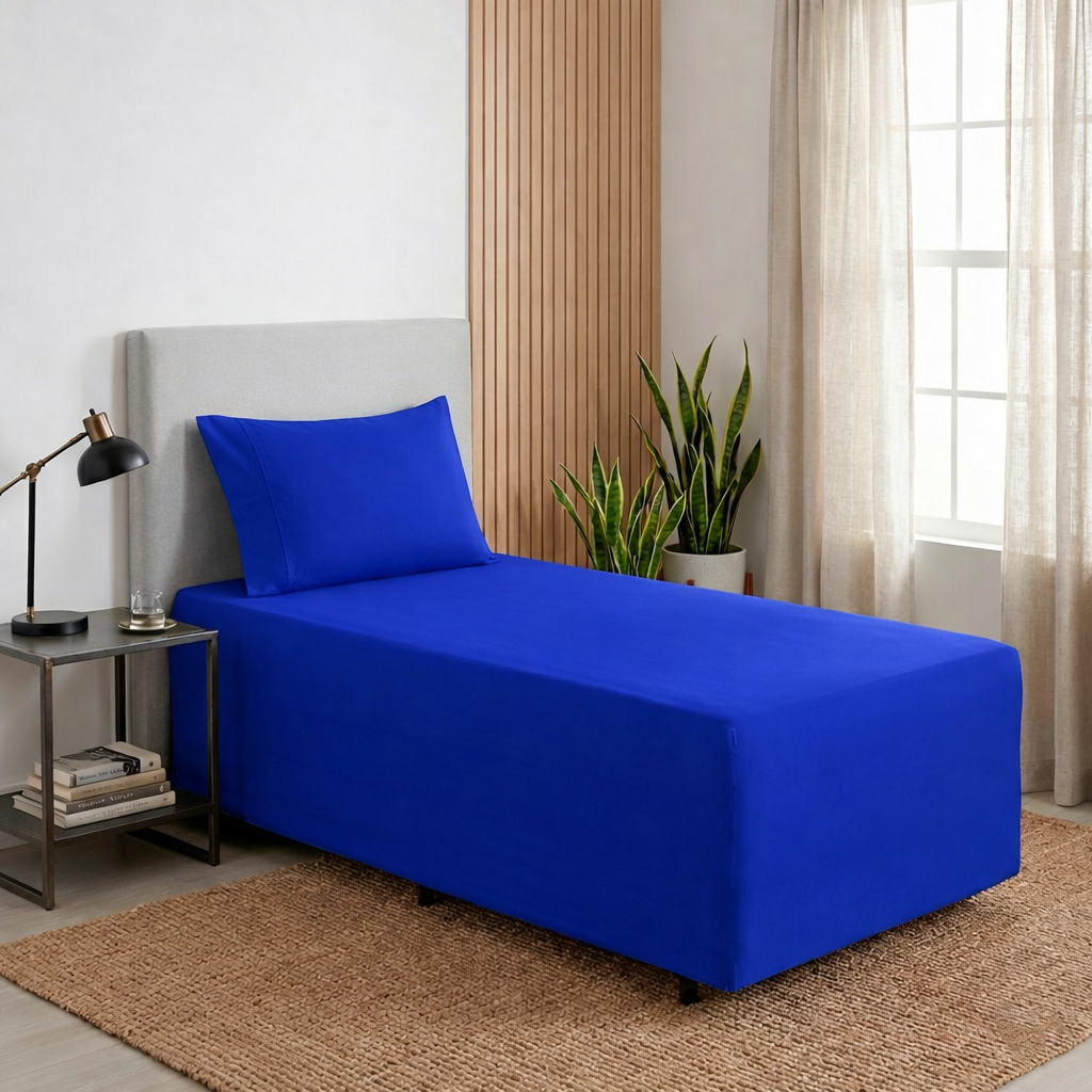 Jogo Lençol Solteiro para cama box 2 Peças Malha Gel Toque Gelado Fundo Alto 58cm Super Confortável