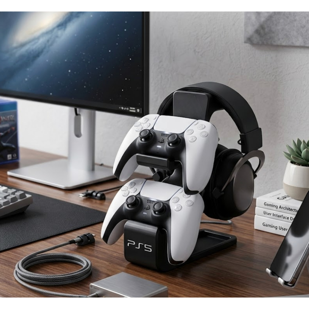 Suporte para 2 controles PS5 e Fone de ouvido/HeadSet/HeadPhone em Oferta na Shopee
